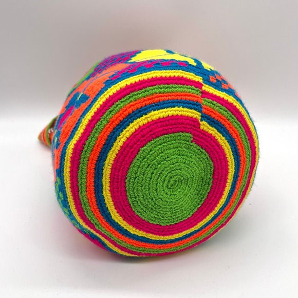 WAYUU MOCHILA Columbian Woven Bag Womens Small Crochet Tassel Boho Crossbody - Picture 7 of 9